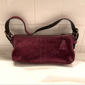 Coach purple suede bag